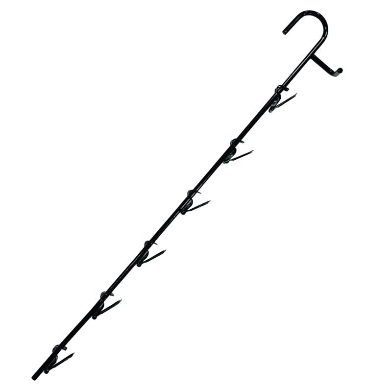 CLIP STRP MTL BLK 6HOOK