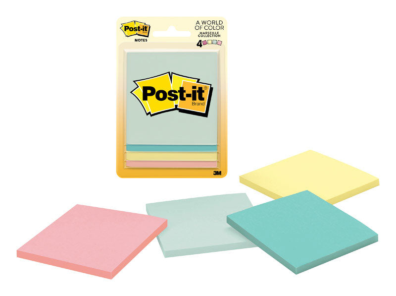 STICKY NOTES 3X3 ASST 4P