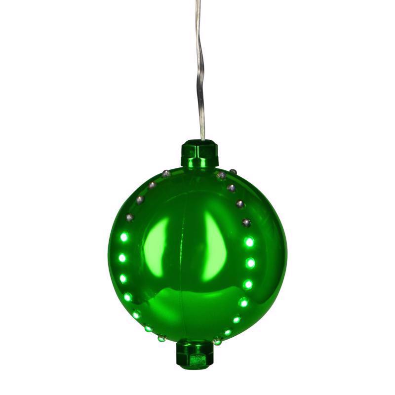 HNGNG DCR LED ORN GRN 4"