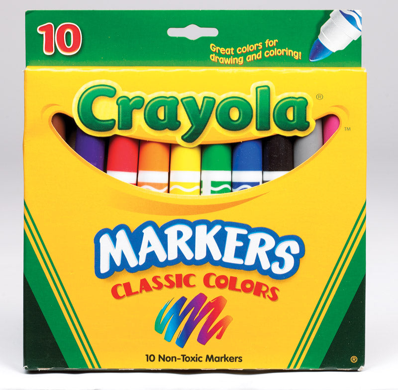 MARKERS ASST BROAD 10PK