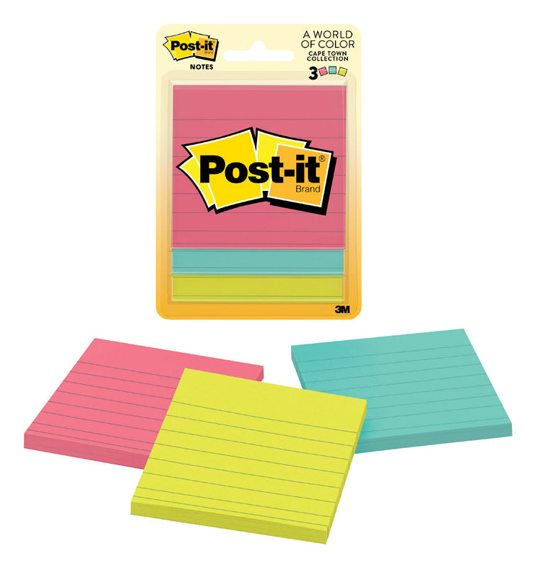 STICKY NOTES 3X3 ASST 3P