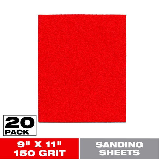 SANDING SHEET 150GR 20PK