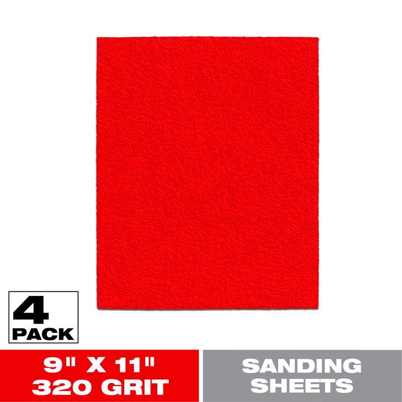 Diablo 9 in. L X 11 in. W 320 Grit Aluminum Oxide Sanding Sheet 4 pk