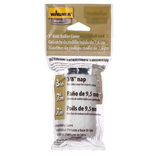 Wagner Smart Edge Polyester 3 in. W X 3/8 in. Paint Roller Cover 1 pk