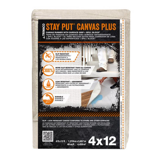 DROPCLOTH STAY PUT 4X12'