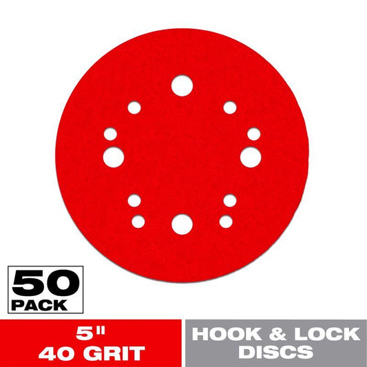 Diablo 5 in. Ceramic Blend Hook and Lock Sanding Disc 40 Grit Ultra Coarse 50 pk