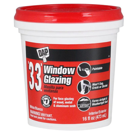 GLAZING CMPD 33 WHT PINT