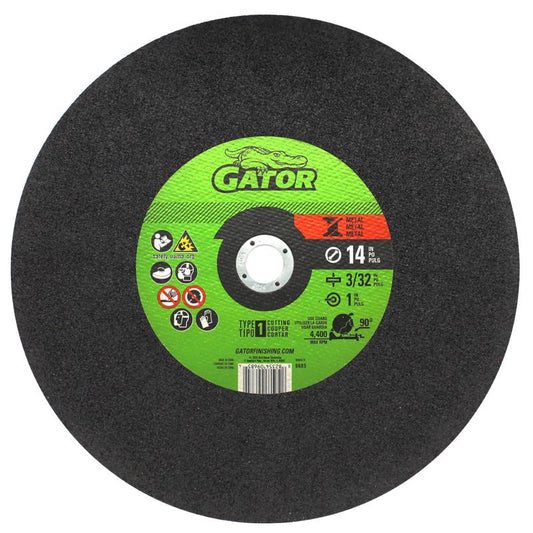 Gator 14 in. D X 1 in. X 3/32 in. thick Aluminum Oxide Type 1 Metal Cut-Off Blade 1 pc