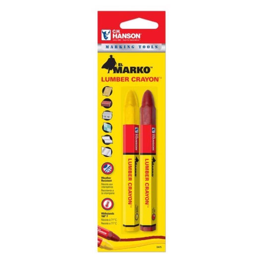 LUMBR CRAYON RED/YLW 2PC