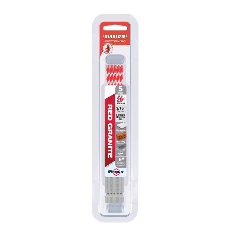 REDGRNT HMR BT3/16X6"5PK