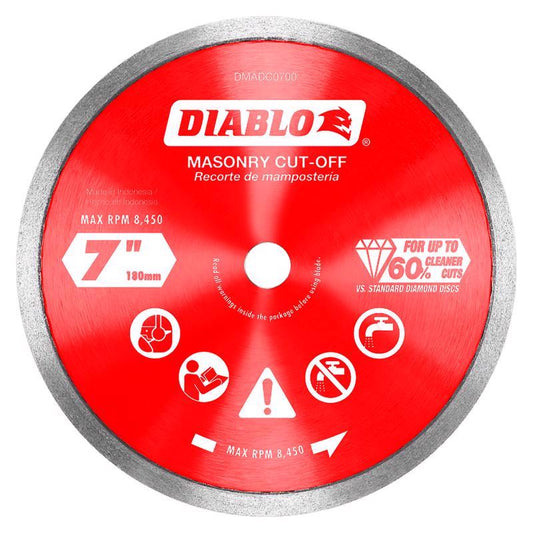 Diablo 7 in. D X 5/8 in. X .063 in. thick Diamond Masonry Cut-Off Disc 1 pk