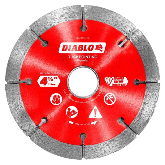 Diablo 4-1/2 in. D X 7/8 in. X .240 in. thick Diamond Tuck Point Masonry Cut-Off Wheel 1 pk