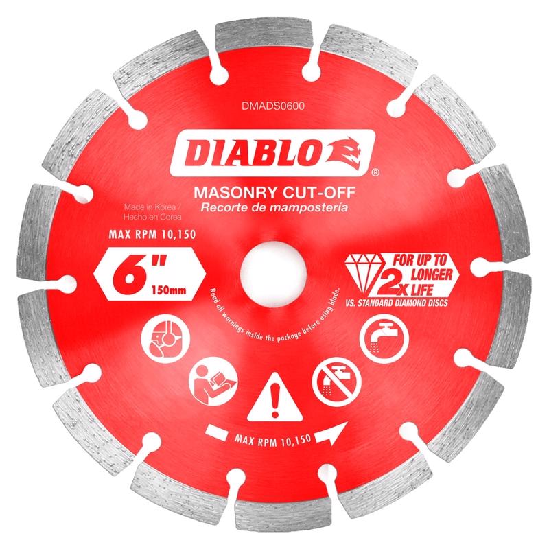 MASNRY DISC DMND SEG 6"