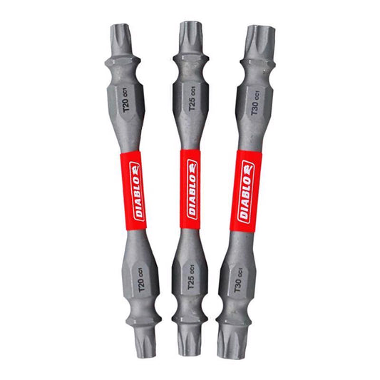 Diablo Square 2-1/2 in. L Double-Ended Screwdriver Bit Set Black Oxide 3 pc