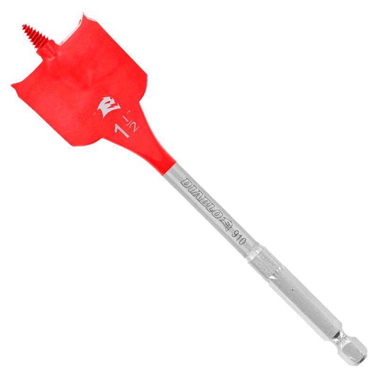 Diablo 1-1/2 in. X 6 in. L High Carbon Steel Clean Wood Spade Bit Hex Shank 2 pk