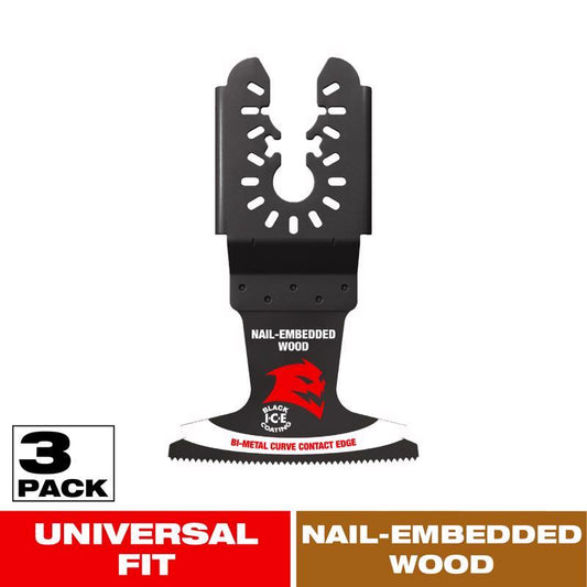 Diablo 2-1/2 in. W Bi-Metal Curve Contact Edge Oscillating Blade Nail-Embedded Wood 3 pk