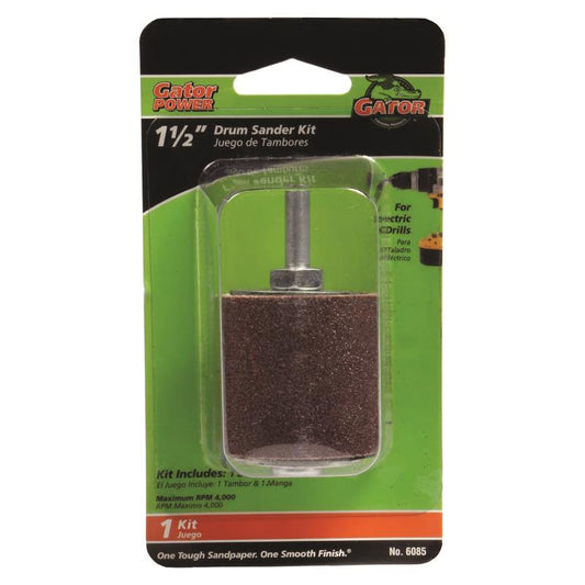 Gator 1.5 in. D X 1.5 in. L Aluminum Oxide Drum Sander Kit 50 Grit Coarse 1 pc
