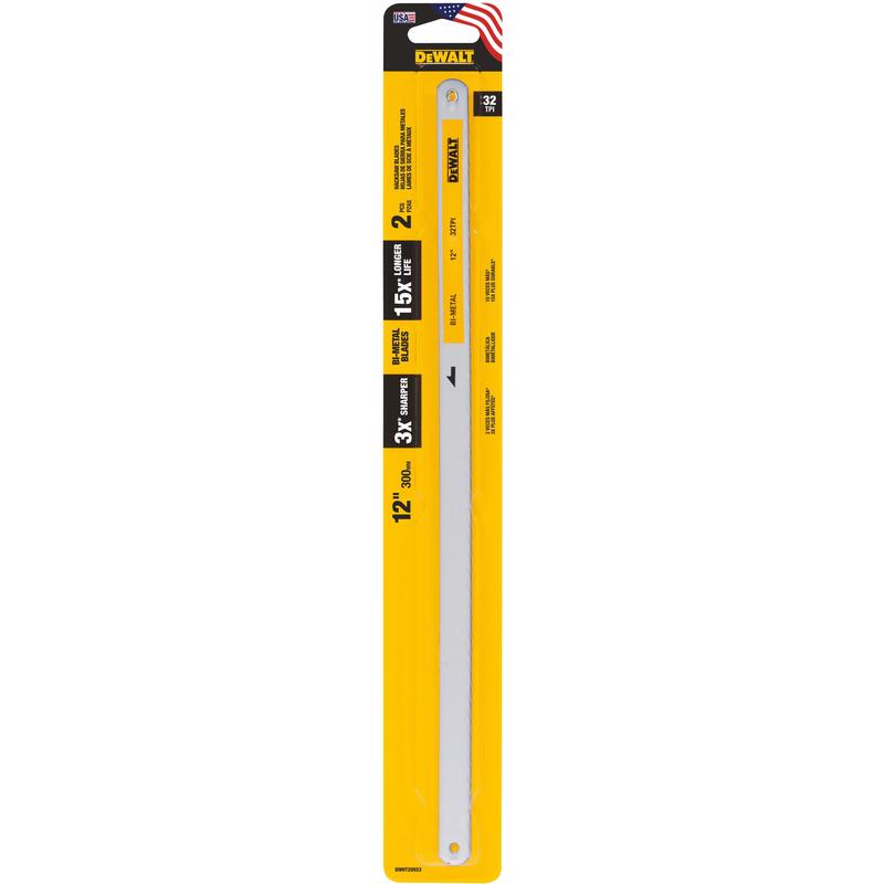 DeWalt 12 in. High Carbon Steel Hacksaw Blades 32 TPI 2 pk