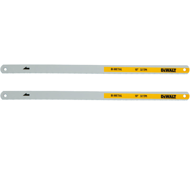 DeWalt 10 in. High Carbon Steel Hacksaw Blades 32 TPI 2 pk