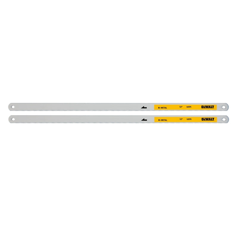 DeWalt 12 in. High Carbon Steel Hacksaw Blades 18 TPI 2 pk