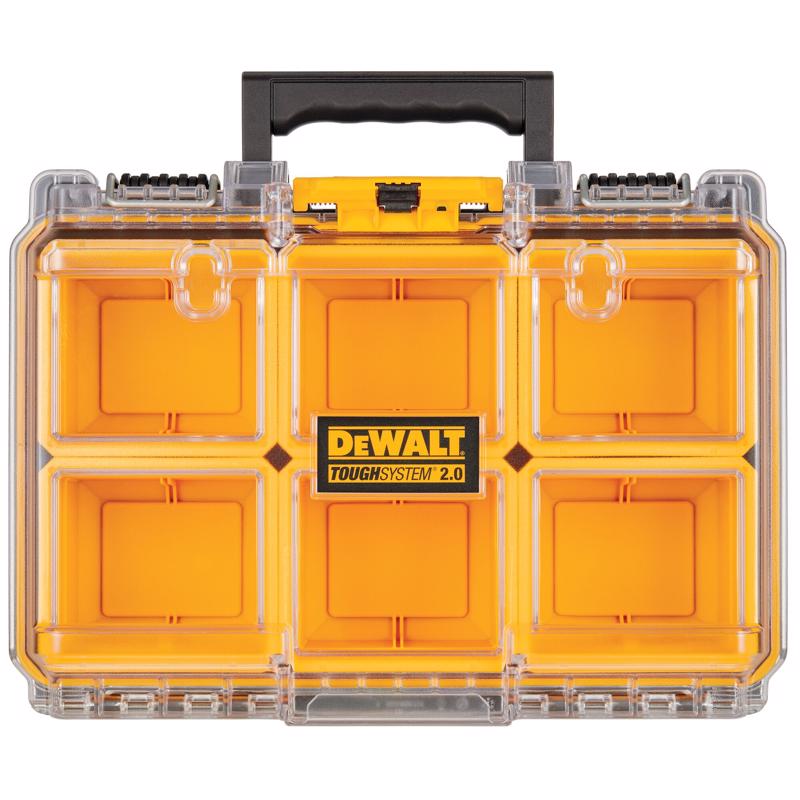 DEWALT ToughSystem 2.0 10.47 in. W X 5.2 in. H Half-Size Organizer Polypropene 6 compartments Yellow