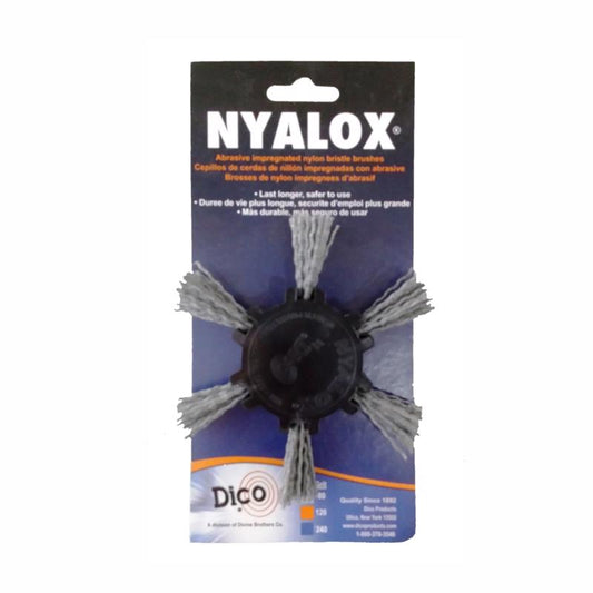 Dico Nyalox 4 in. D X 1/4 in. Aluminum Oxide Wheel Brush Mandrel Mounted Flap Brush 80 Grit 1 pc