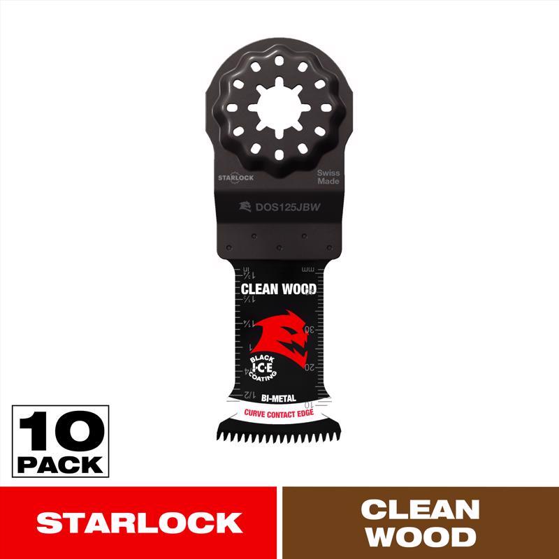Diablo Starlock 1-1/4 in. W Bi-Metal Curved Contact Edge Oscillating Blade Clean Wood 10 pk