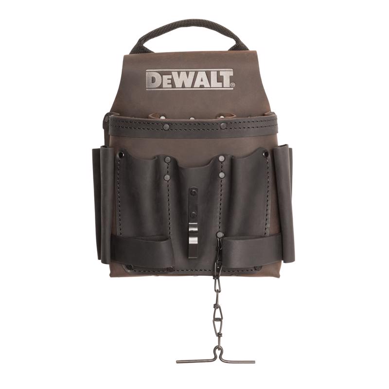 DEWALT 8 pocket Leather Electrician's Pouch Brown