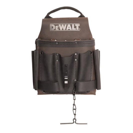 DEWALT 8 pocket Leather Electrician's Pouch Brown