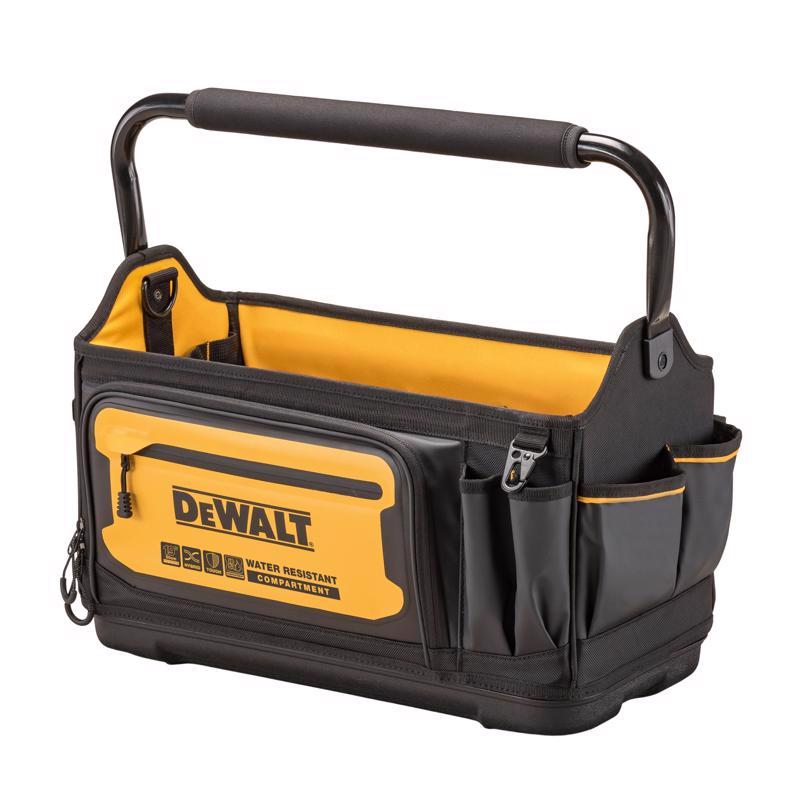 DEWALT Ballistic Nylon Open Top Tool Tote Tool Tote 36 pocket Black/Yellow 1 pc