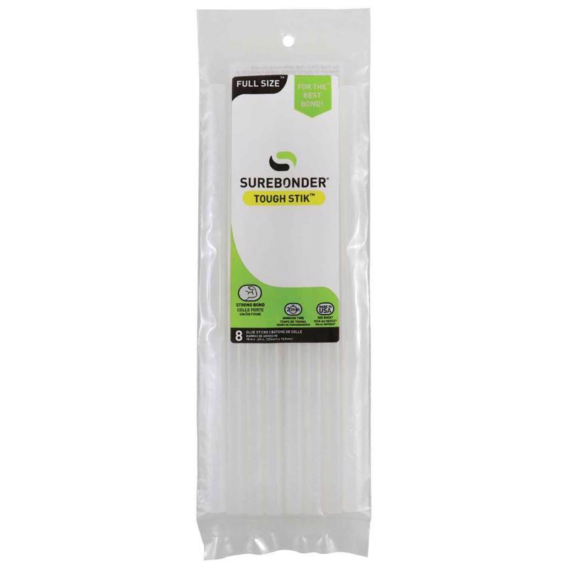 HOT GLU STCKS CLR 10"8PK