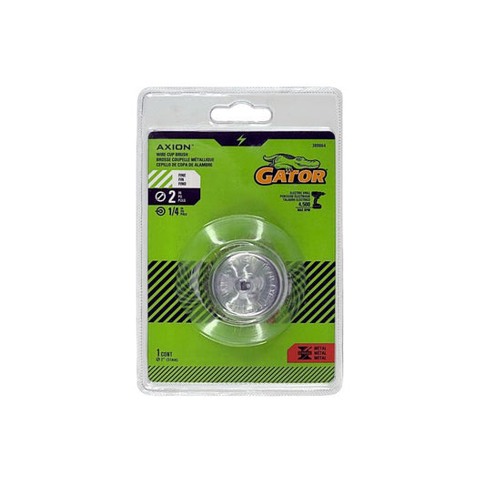 Gator 2 in. Fine Crimped Wire Cup Brush Brass Coated Steel 4500 rpm 1 pc