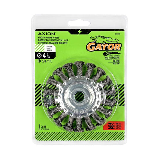 Gator 4 in. Coarse Knotted/Twisted Wire Wheel Brass Coated Steel 13300 rpm 1 pc