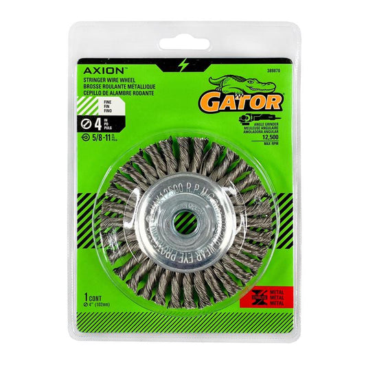 Gator 4 in. Fine Knotted/Twisted Wire Wheel Brass Coated Steel 12500 rpm 1 pc