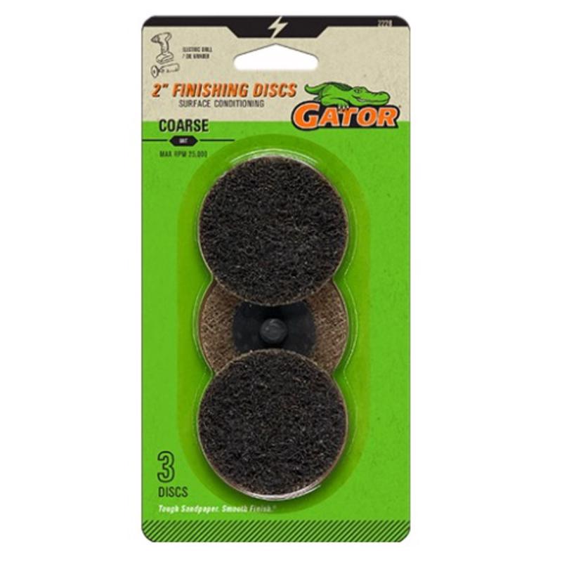 Gator Power 2 in. Zirconia Aluminum Oxide Twist and Lock Surface Conditioning Disc 50 Grit Coarse 3