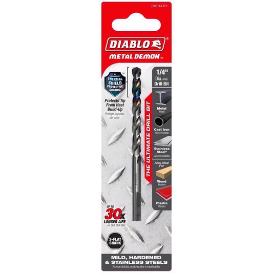 DRLL BIT 3-FLAT 1/4" 1PC
