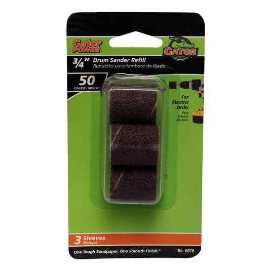 SANDDRUM 3/4X1"CRS 3PK