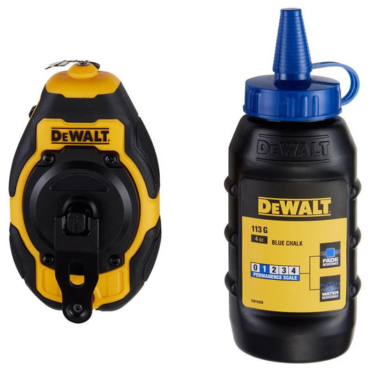 DeWalt Blue Compact Chalk Line Reel Kit 50 ft. Braided
