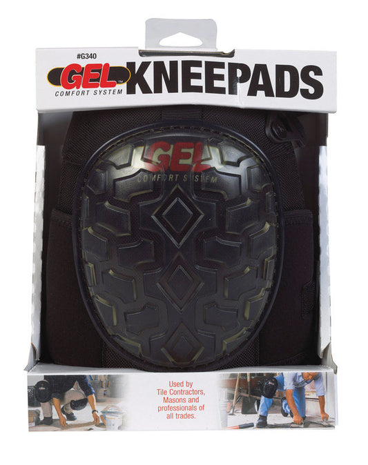 CLC 8.2 in. L X 8 in. W Gel Knee Pads Black