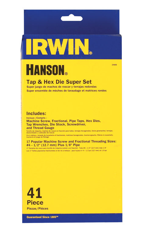 TAP/DIE SET 1" HEX 41PC
