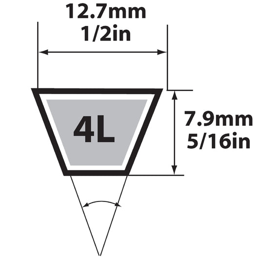 V BELT 1/2" X 96"