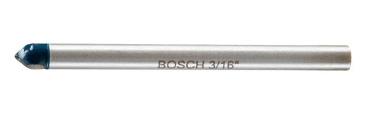 Bosch 3/16 in. X 2 in. L Carbide Tipped Glass and Tile Bit 3-Flat Shank 1 pk