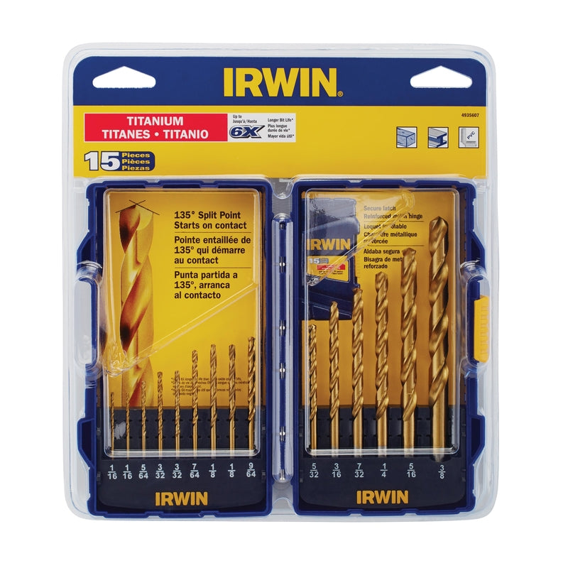 DRILL BIT TITANIUM 15PC