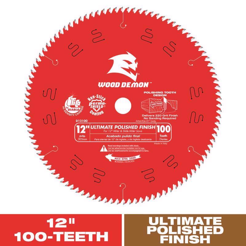 Diablo 12 in. D X 1 in. TiCo Hi-Density Carbide Circular Saw Blade 100 teeth 1 pk