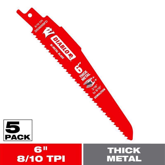 DIAB RECIP 6" 8/10T 5PK
