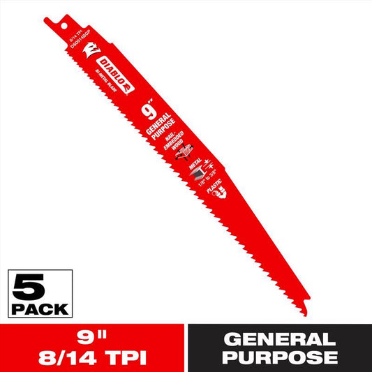 DIAB RECIP 9" 8/14T 5PK