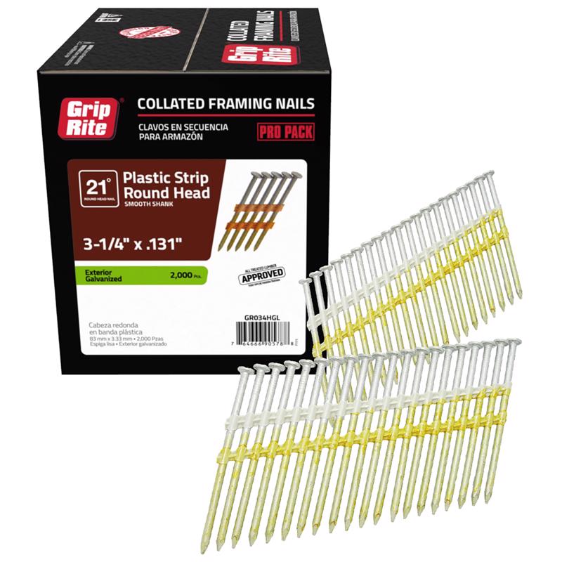 NAIL FRM HDG21D 3-1/4 2K