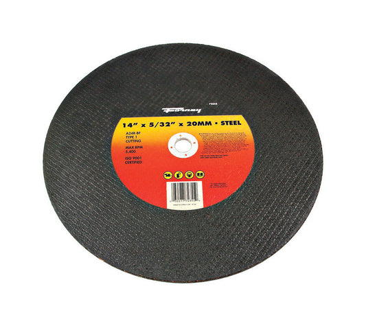 Forney 14 in. D X 20 mm X 5/32 in. thick Aluminum Oxide Metal Cutting Wheel 1 pc