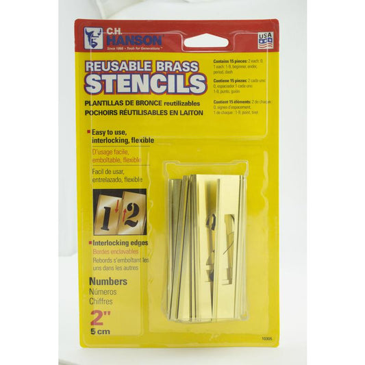 STENCIL 2" 15PK NUMBERS