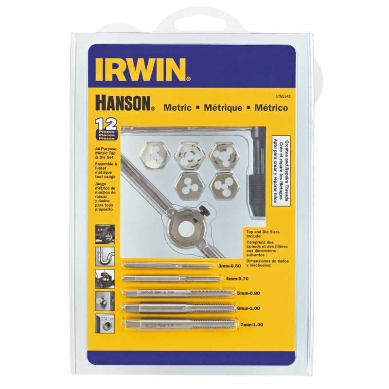 TAP&DIE 3-7MM SET 12PC